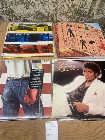 Record Album Lot - Michael Jackson, Bruce Springsteen, The Police, B-52s