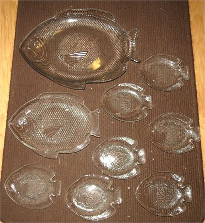 Glass Fish Platters & Snack Plates