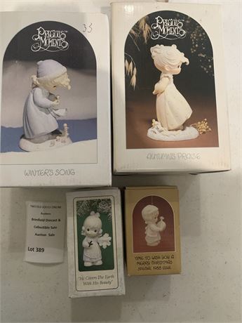 Vintage Precious Moments Figurines Joy On Arrival, I Can't Bear to Let You Go