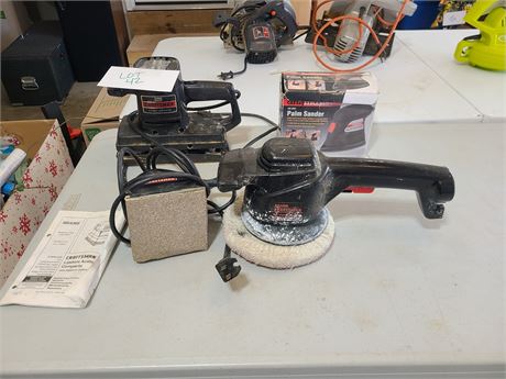 Mixed Sander Lot : Drill Master Palm Sander / Craftsman Belt Sander & More