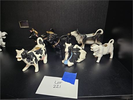 Mixed Cow Creamer Lot: Different Makers & Sizes