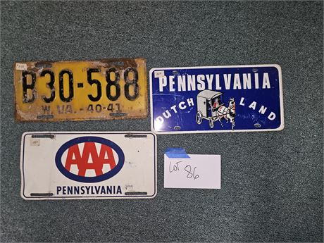 West Virginia 1940-41 License Plate & More