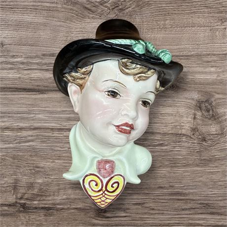 Wien Keramos Austria Art Deco Porcelain Wall Mask