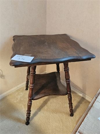 Antique Wood Oak Parlor Table