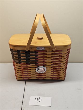 Longaberger Collectors Club 25th Anniversary Basket w/Liner & Tag