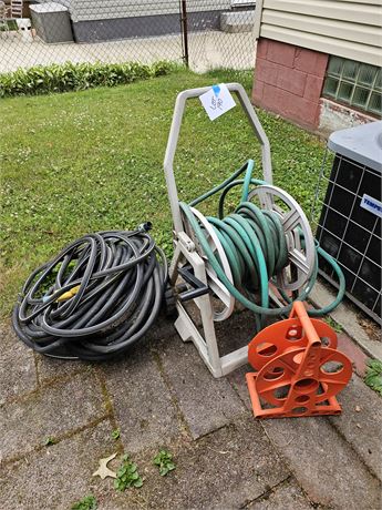 Hose Reel with Hose & Extra Hose