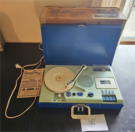 Vintage Vanity Fair Tape& Record Player# 7961