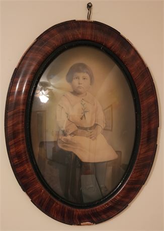 Curved Glass Antique Photo