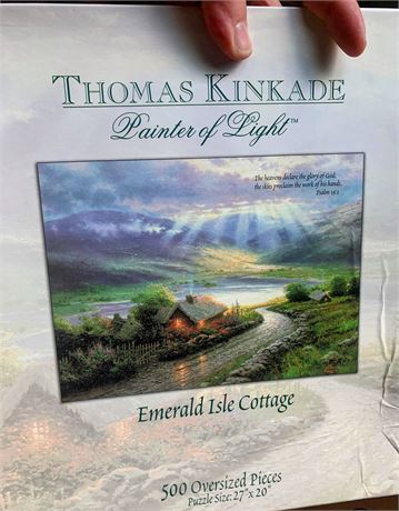 Thomas Kinkade Emerald Isle Cottage Jigsaw Puzzle, Hedbanz Board Game