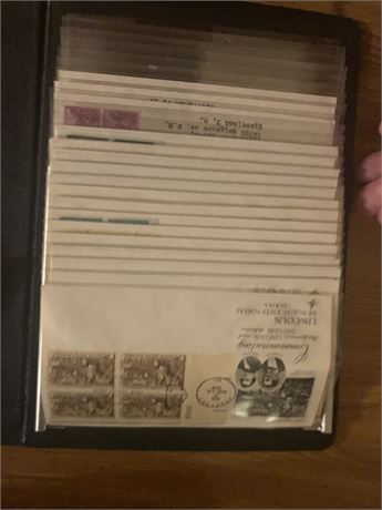1958 First Day Covers (FDCs) Stamped Envelope Collection In Binder