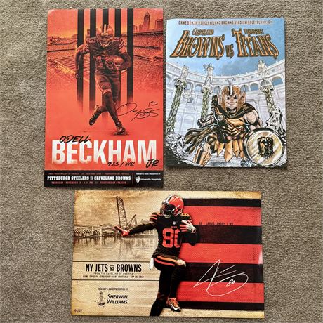 2018, 2019, 2023 Cleveland Browns Gameday Giveaway Posters