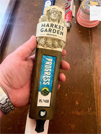 Market Garden  Progress Pilsner Brewery Beer Tap Handle W/Ohio Branding