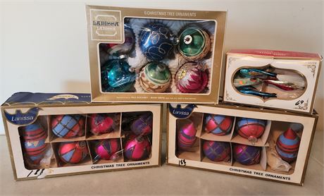 4 Boxes~ Vintage Glass Ornaments