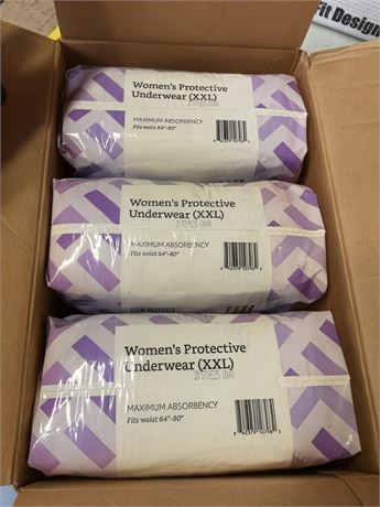 Womens Maximum Absorbency Protective Underwear Packs Size XXL