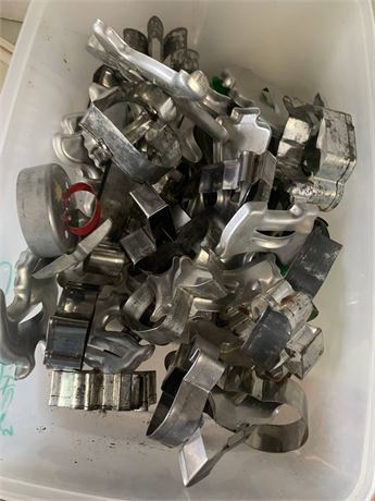 Vintage Metal Cookie Cutter Lot - Various Shapes & Holidays