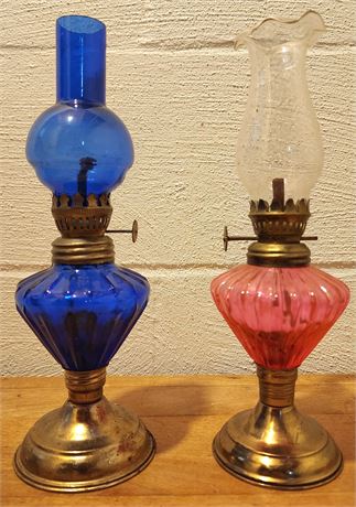 2 Vintage Oil Lamps