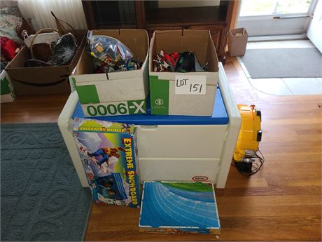 Large Toy Cleanout:Little Tikes Toy Box Filled With Toys & More:Puzzles/Games