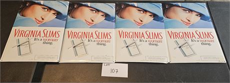 1996 Virginia Slims Original Metal Store Advertising Signs