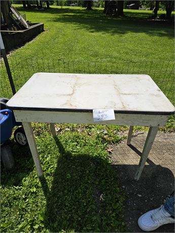 Vintage Enamel Kitchen Table