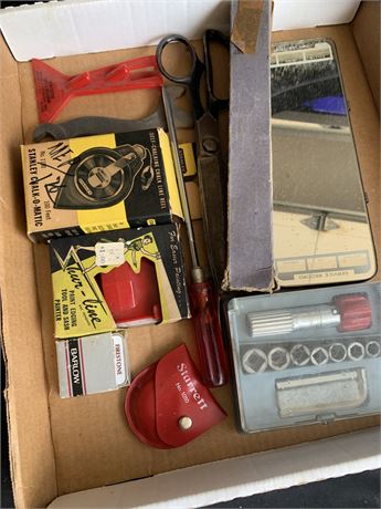Misc Tool Lot - Stanley Chalk-O-Matic, Macko's Key Ring Scraper & More