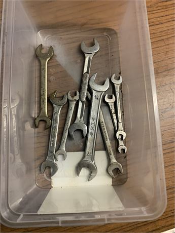 Open End Metal Wrench Lot - 7 MM - 19 MM