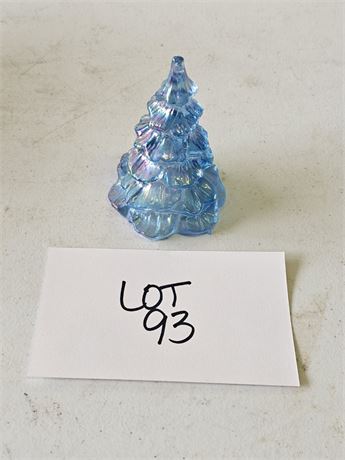 Fenton Ocean Blue Glass Tree