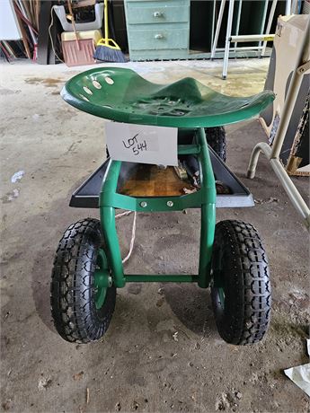 Garden Tractor Seat on Wheels