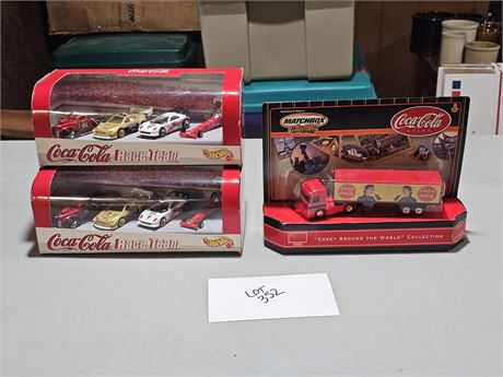 Matchbox Collectibles Coca-Cola Semi-Truck & 4 Pack Rack Teams NEW IN PACK