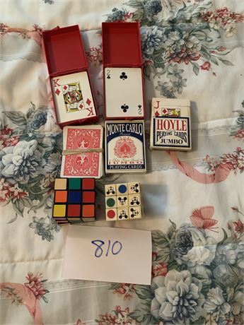 Vintage Rubix Cube Puzzle Disney Cube And Playing Card Decks