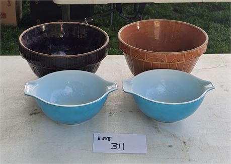 Mixed Pyrex &Oven Ware Mixing Bowls