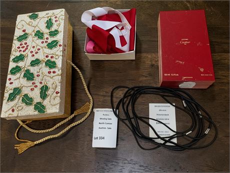 Red Santos de Cartier Eau de Toilette BOX ONLY, Assorted Ribbon Strands