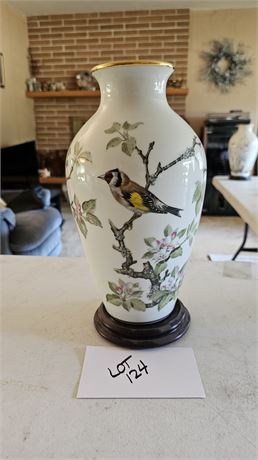 Franklin Porcelain "Woodland Bird" Vase By Basil Ede