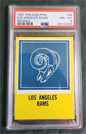 PSA-8 Los Angeles Rams Insignia Card