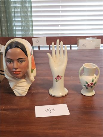 Formalities Jewelry Hand / Morton Pottery Vase & Marwal Women Bust