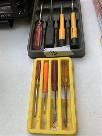 Screwdriver Set Lot 8 Pieces Misc Types & Sizes