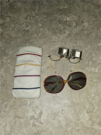 Vintage France Mod Sunglasses with Glass Case & More