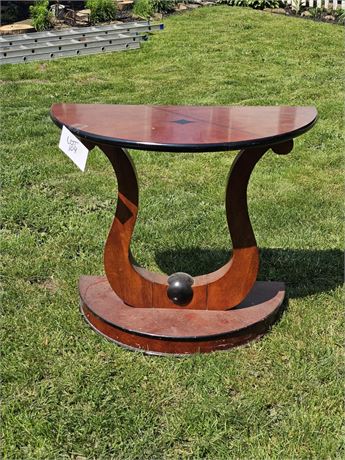 Wood 1/2 Moon Foyer Table