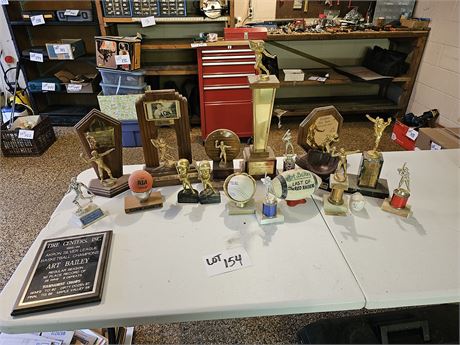 Mixed Vintage 1950's Football Trophies & More