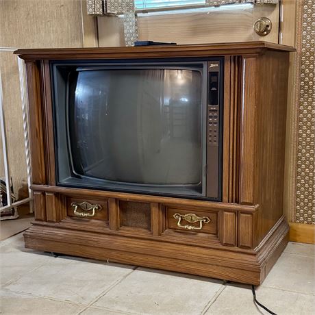 Vintage Zenith Space Command Console Color TV - SF2505TR
