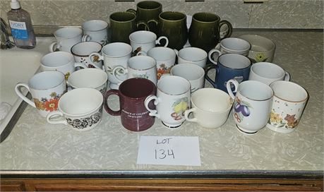 Mixed Coffee Cup Lot- Maker, Style & Color Vary