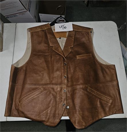 Coronado Cowhide Brown Leather Vest