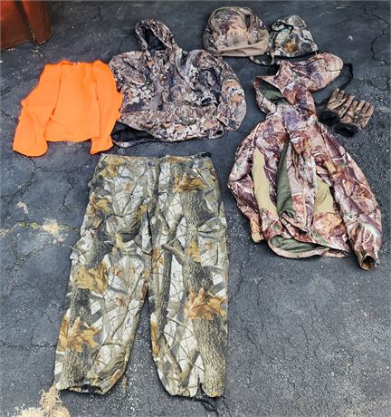 Hunting Camo Coat, Pants, Hat, etc