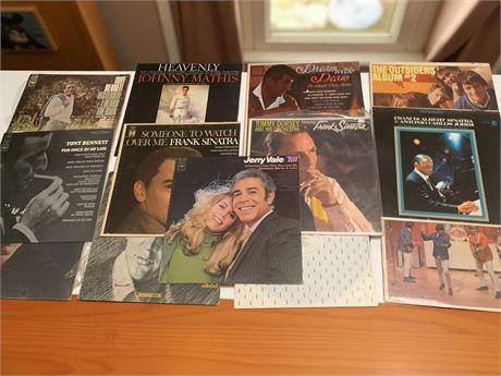 Frank Sinatra, Jerry Vale, Johnny Mathis, Tony Bennett, Dean Martin Album Lot