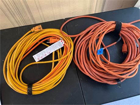 Extension Cord Set of 2 - Yellow and Orange