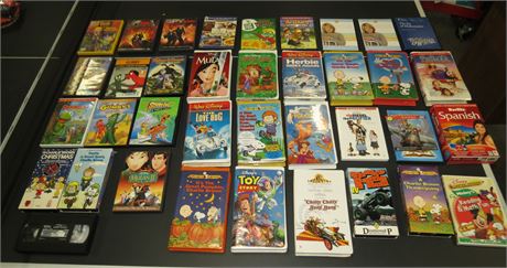 Assorted DVDs, VHS Movies