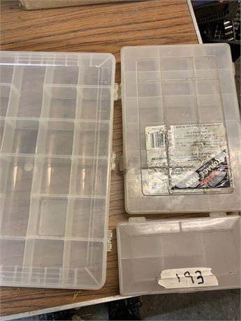 Plastic Hardware Organizer Lot of 3
