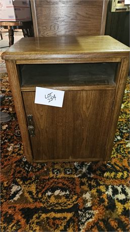 Wood Cabinet W/ Heavy Metal Diebold Safe