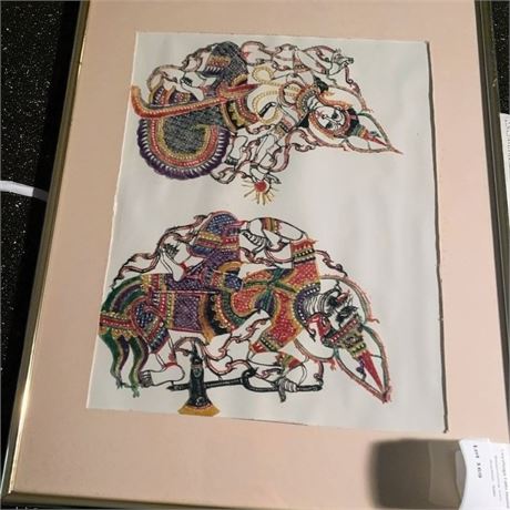Framed Vintage Handmade Stitch Work