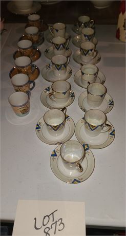 Japan Teacups & Saucers Lusterware HP & HP Enamelware