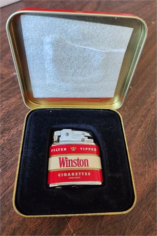 Winston 40th Anniversary Commemorative Lighter in Collectible Metal Case